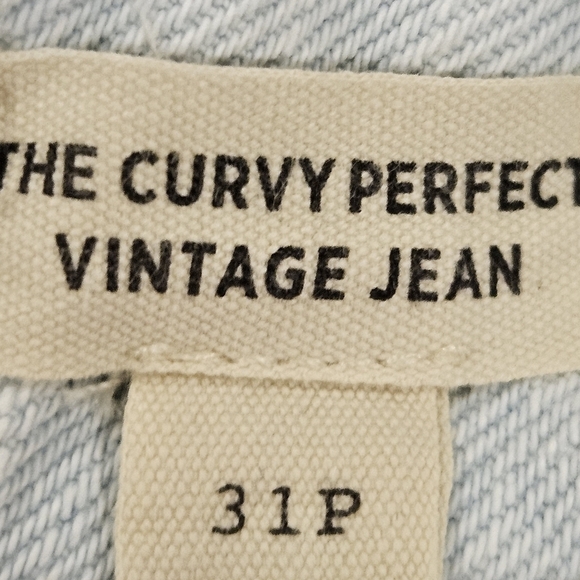 Madewell Curvy Petite Perfect Vintage Light Wash Blue Textured Jean NWOT SZ 31P - Picture 8 of 16